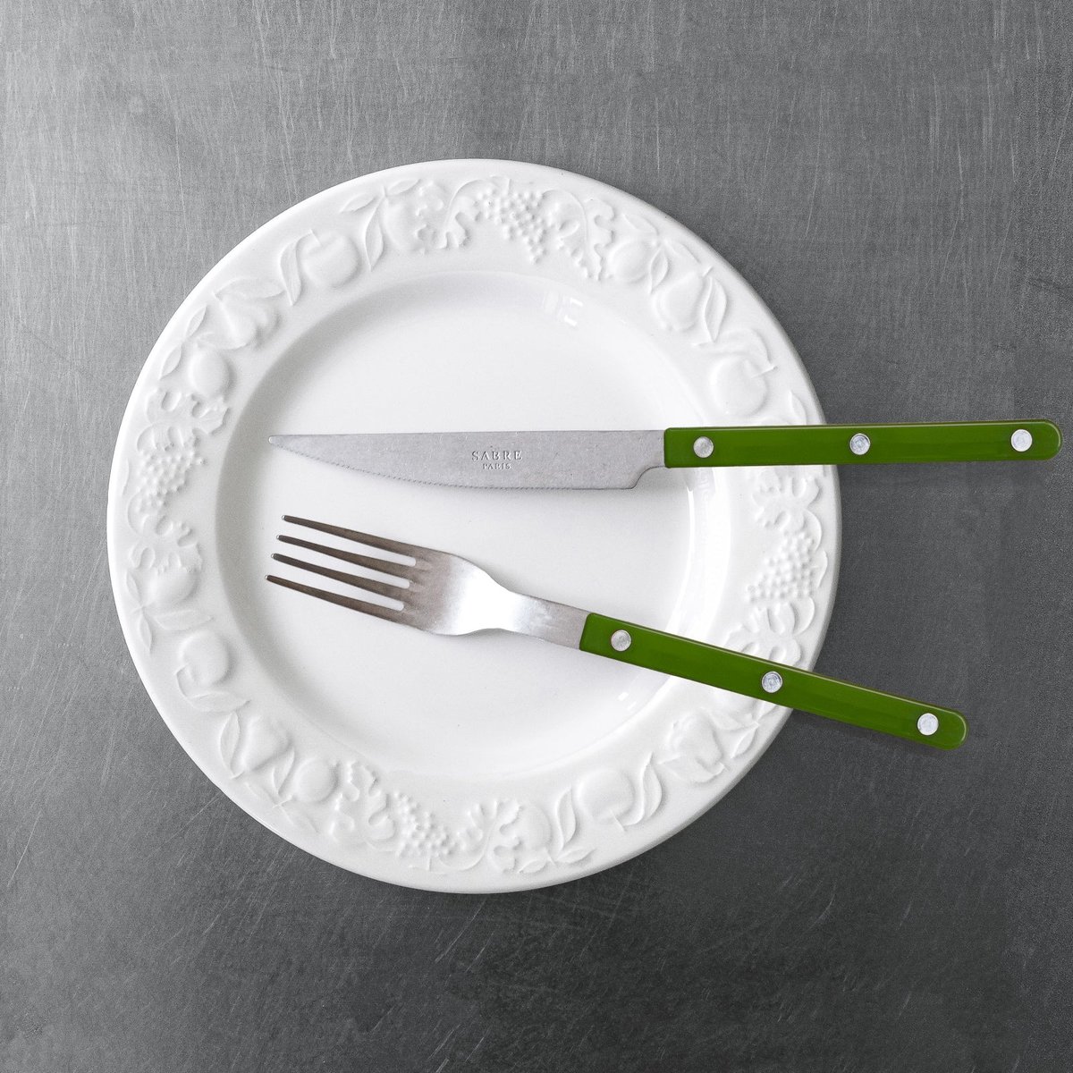 Ménagère 48 pièces, Bistrot Vintage vert, SABRE