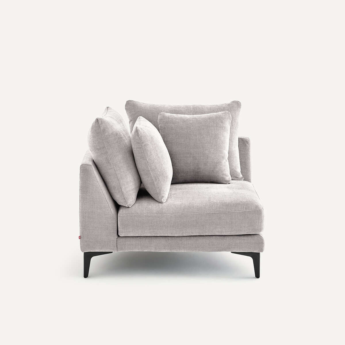 Canapé d'angle en polyester coton, MODERNISTE gris clair, EMMANUEL GALLINA X AM.PM