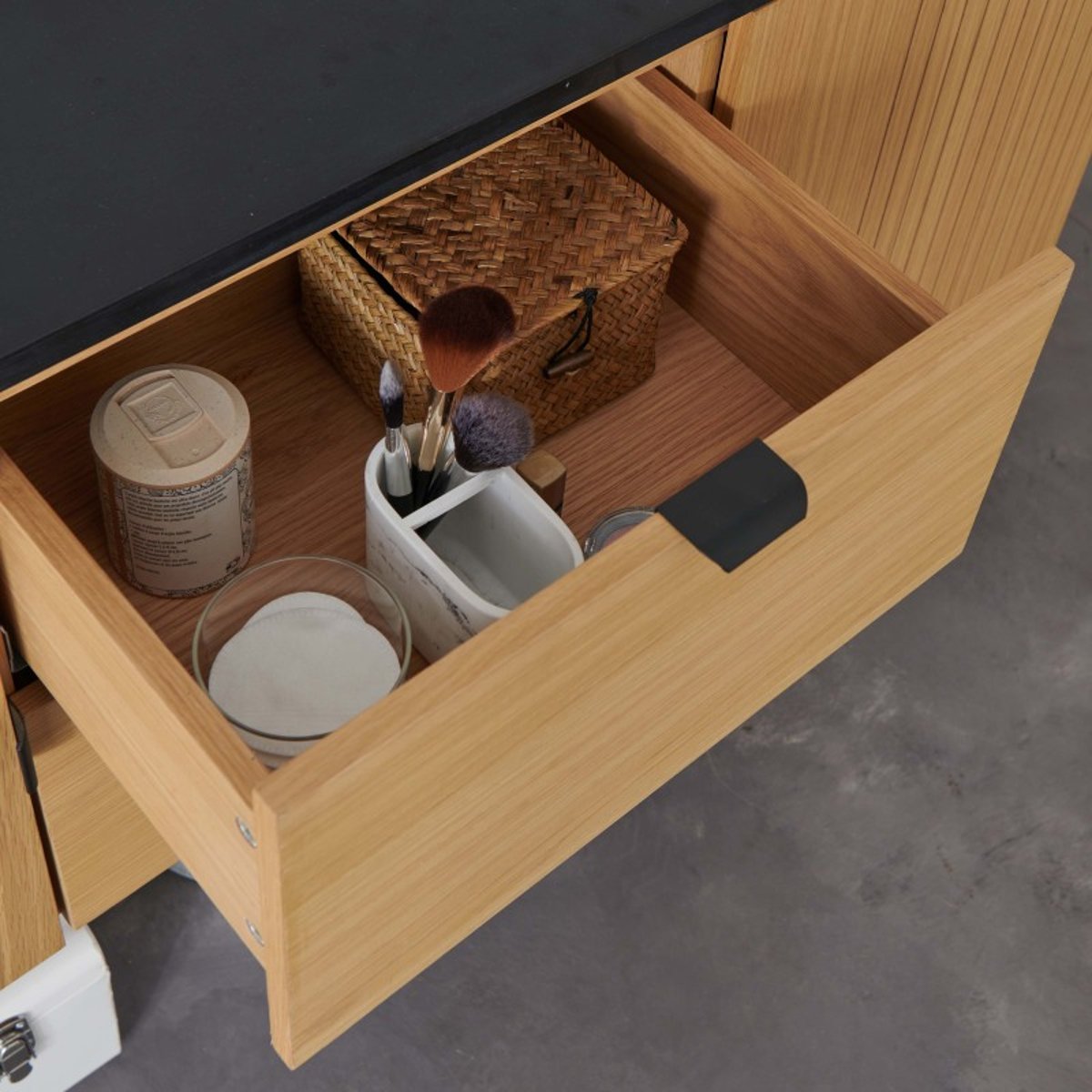 Meuble double vasque + miroir STUDIO bois clair, MOB IN
