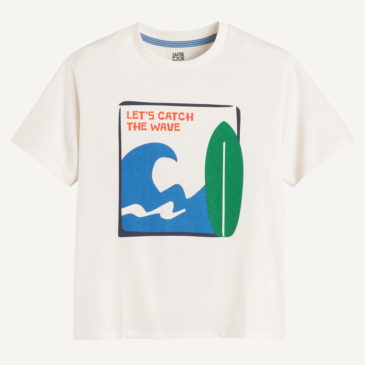 T-shirt manches courtes oversize imprimé ecru, LA REDOUTE COLLECTIONS