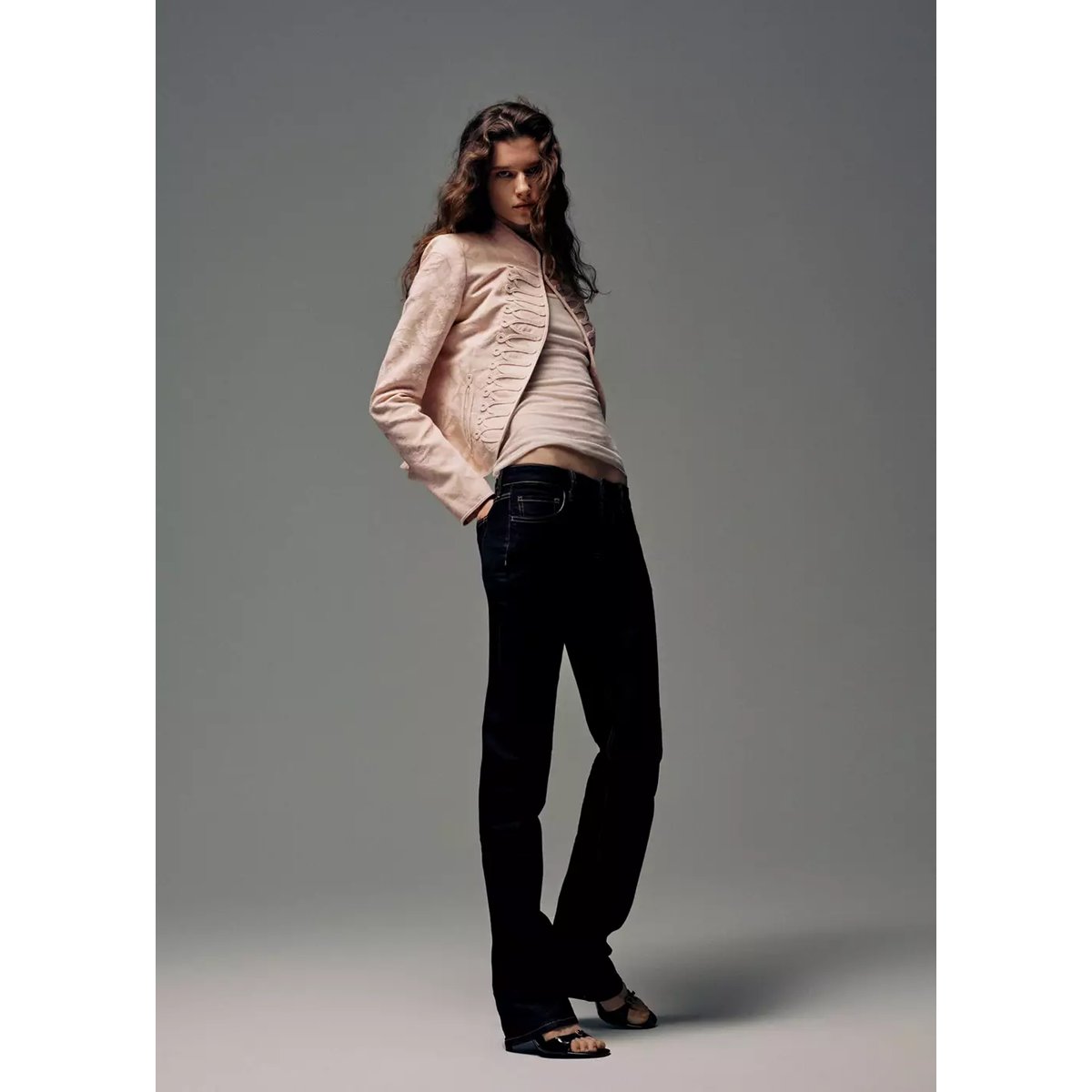 Jean slim taille classique bleu, MANGO