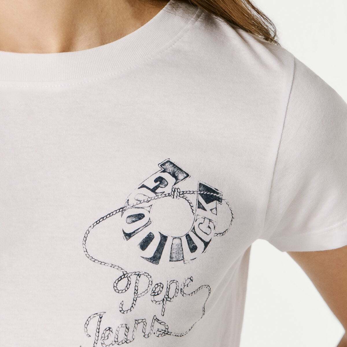 T-Shirt Avec Imprimé Graphique blanc, PEPE JEANS