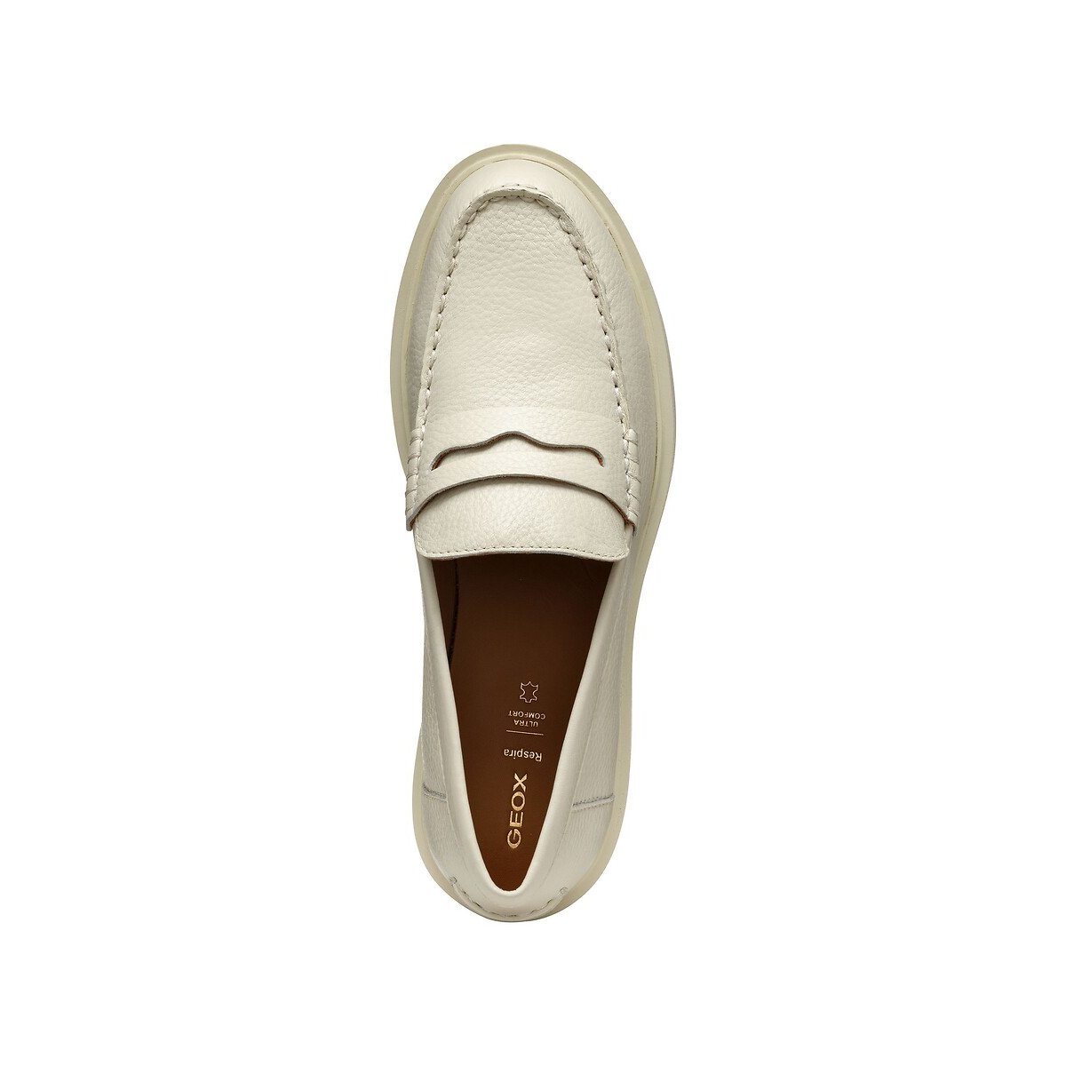 Spherica EC1 Leather Breathable Loafers beige, GEOX