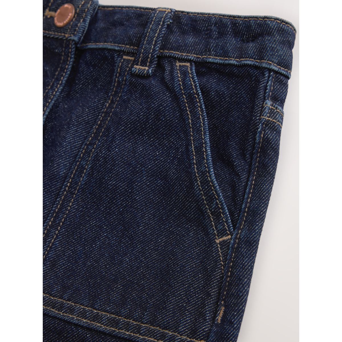 Jupe boutonnée sur le devant dark wash denim, NEXT