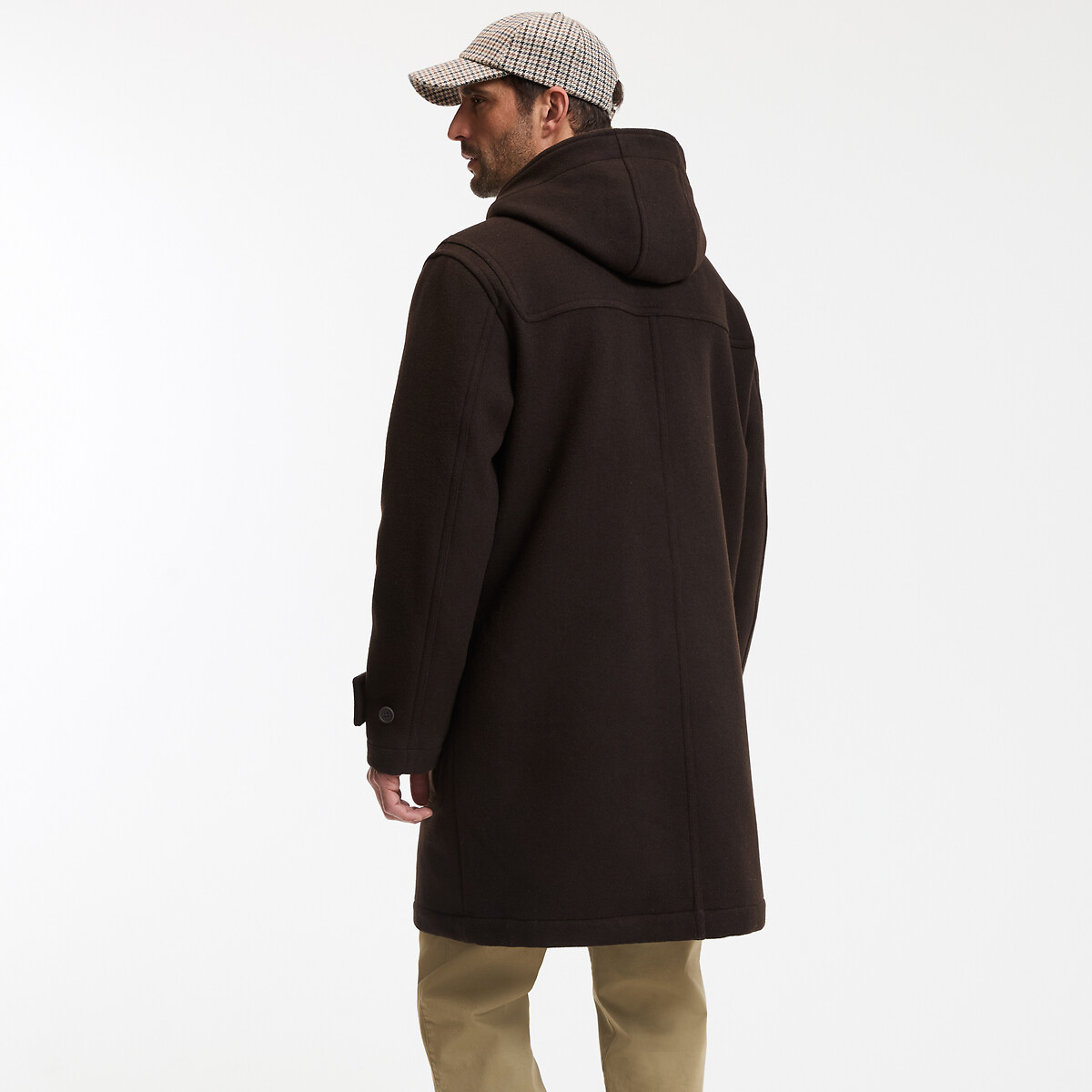 Duffle coat de corte largo Signature GREGOIRE castanho escuro, LA REDOUTE COLLECTIONS