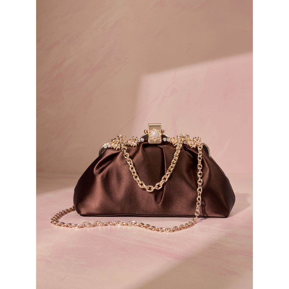 Sac structuré à fleurs tabitha simmons x next marron chocolat, NEXT
