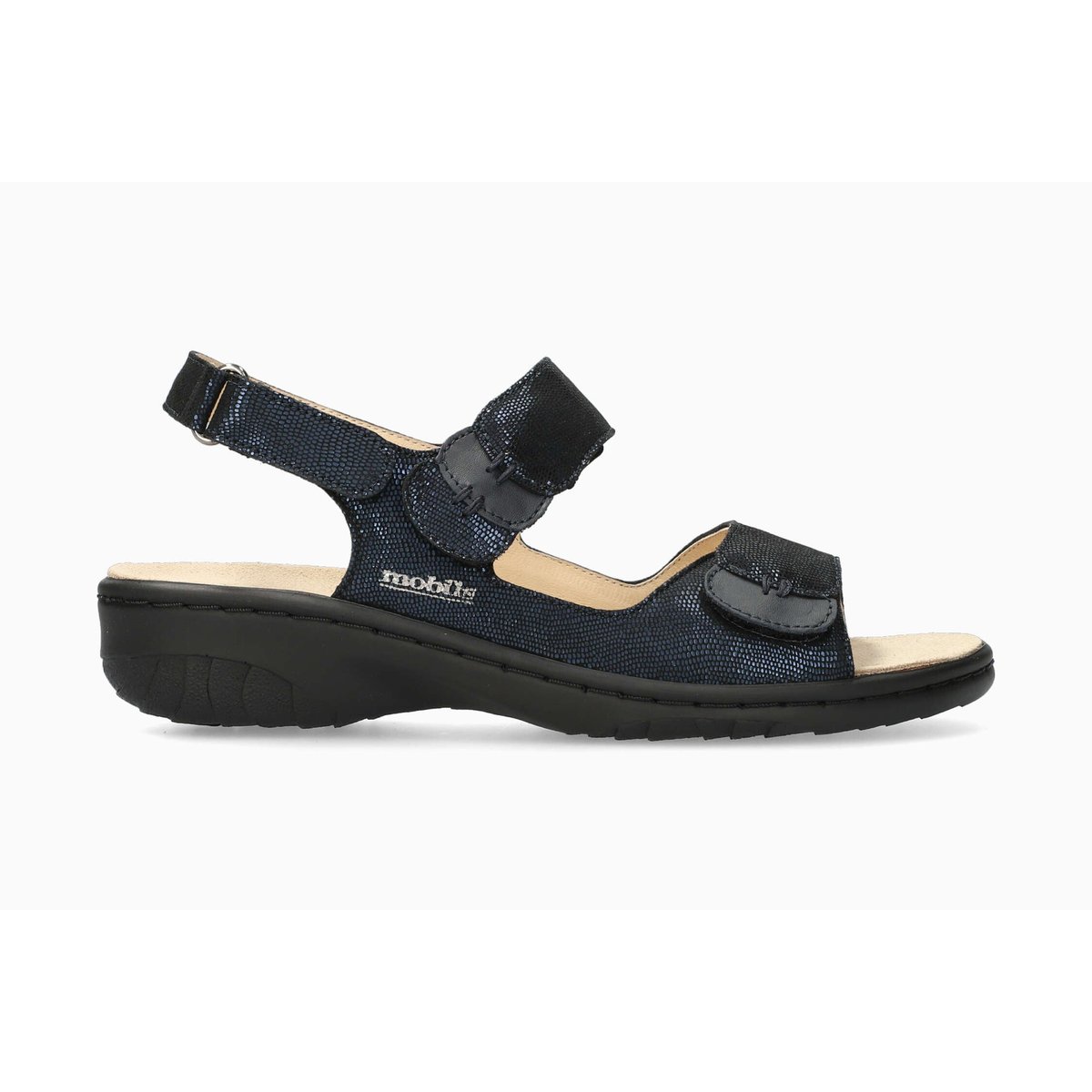 Sandales en cuir GETHA bleu navy 5146, MEPHISTO
