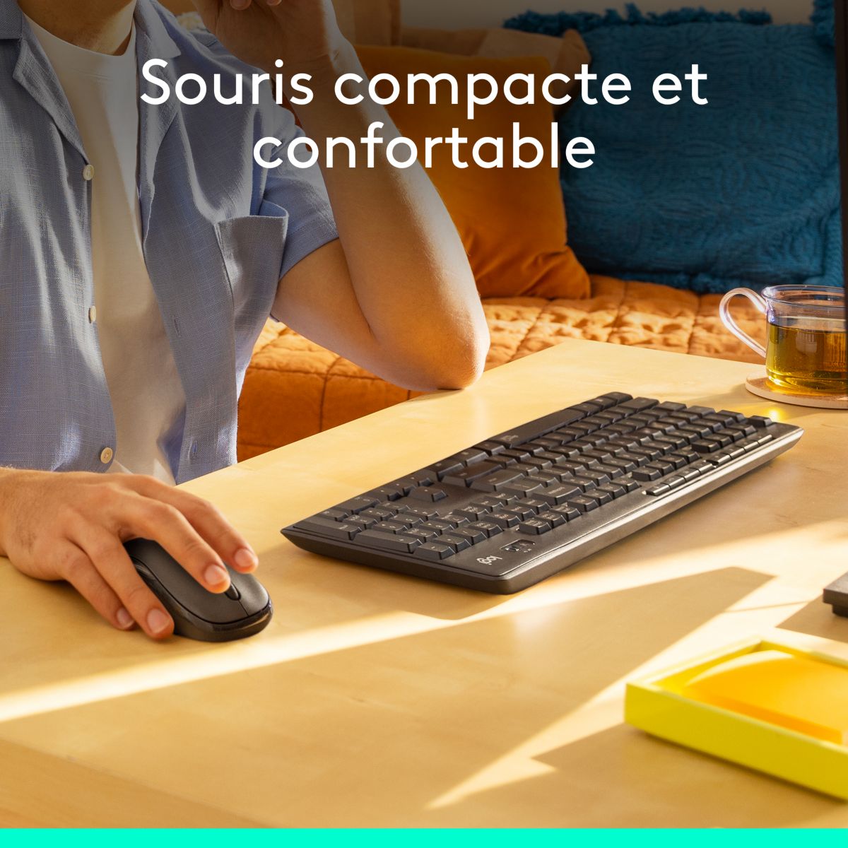 Clavier + Souris MK295 Silent Wireless Combo gris, LOGITECH