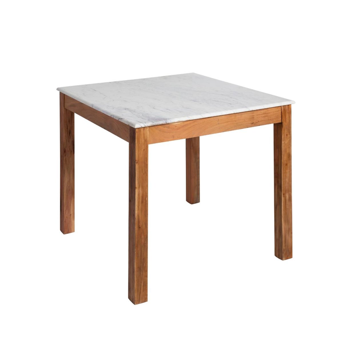 Table à manger en bois d'acacia ARTHURO blanc, MADE IN MEUBLES