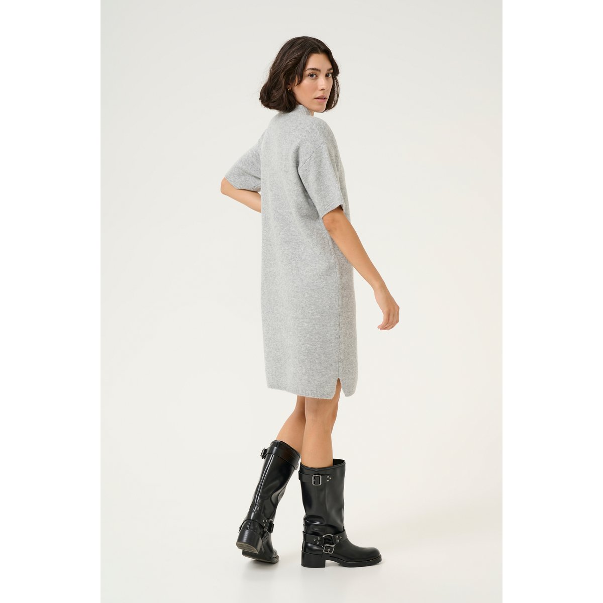 Knitted pullover gris grey melange, KAFFE