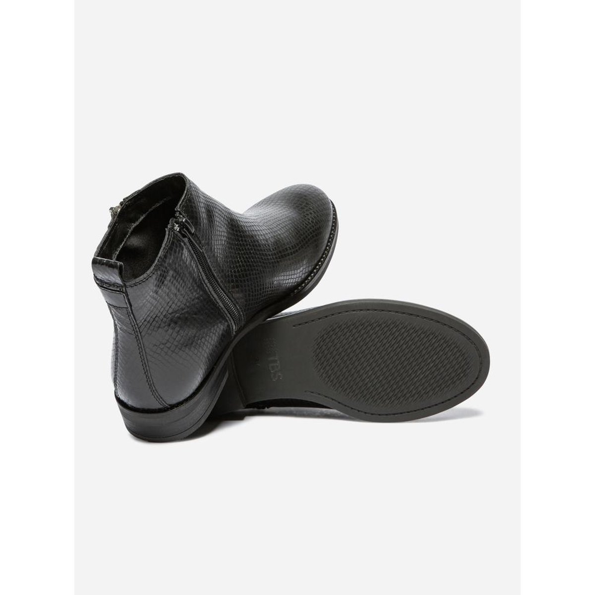 Boots zippées FABIOLA python noir, TBS