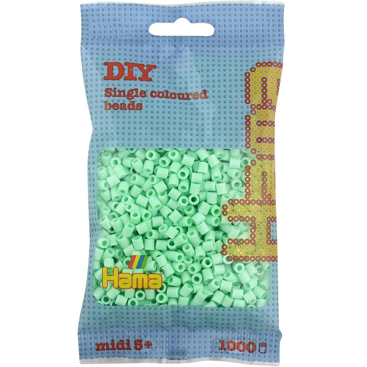 Sachet 1000 perles plastique Midi Menthe pastel vert, HAMA