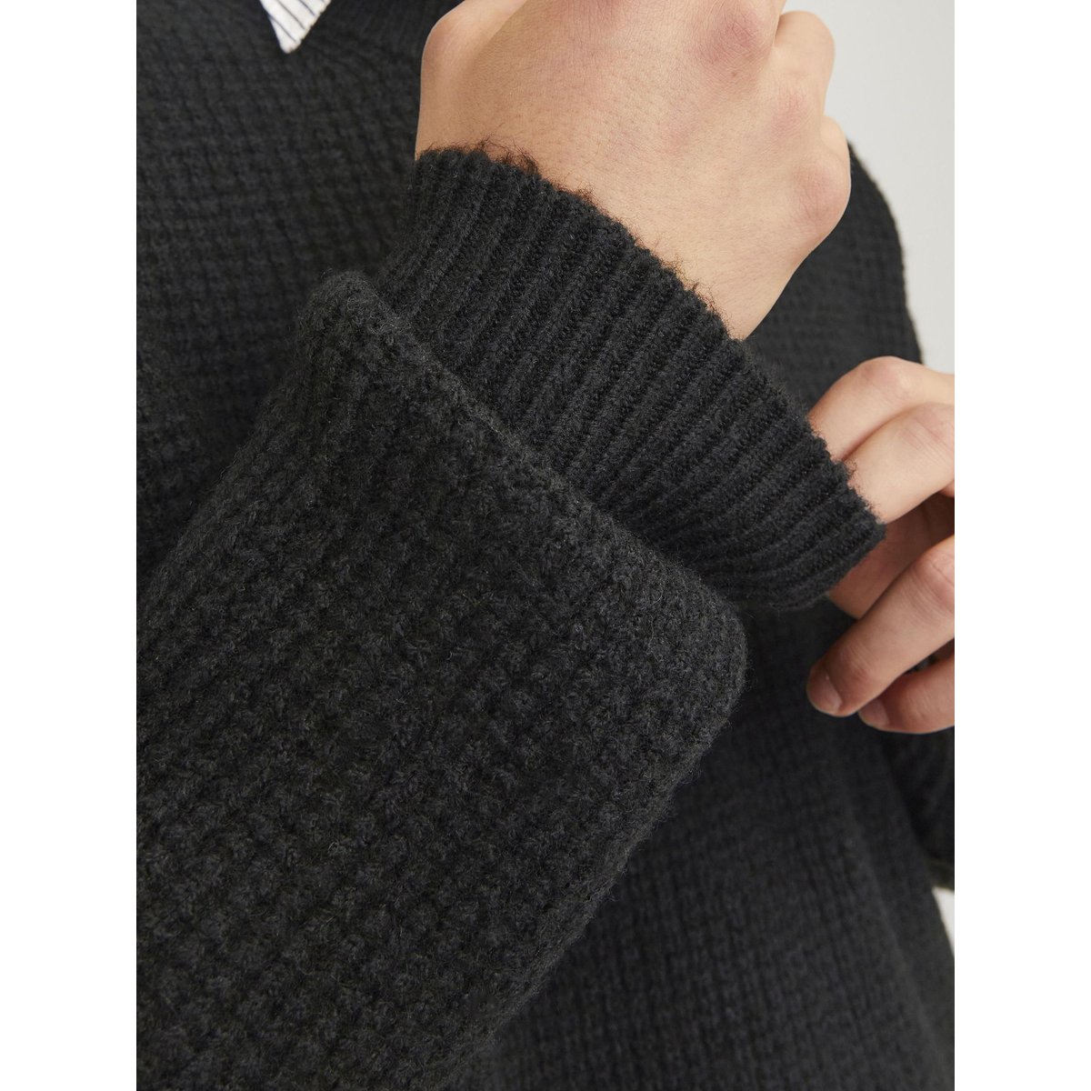 Pull En Maille noire - black, JACK & JONES