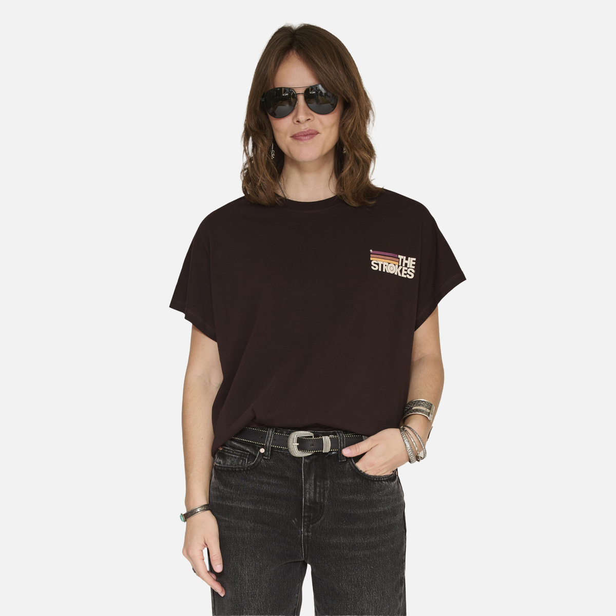 Tshirt TROKI STROKES brown, MKT STUDIO