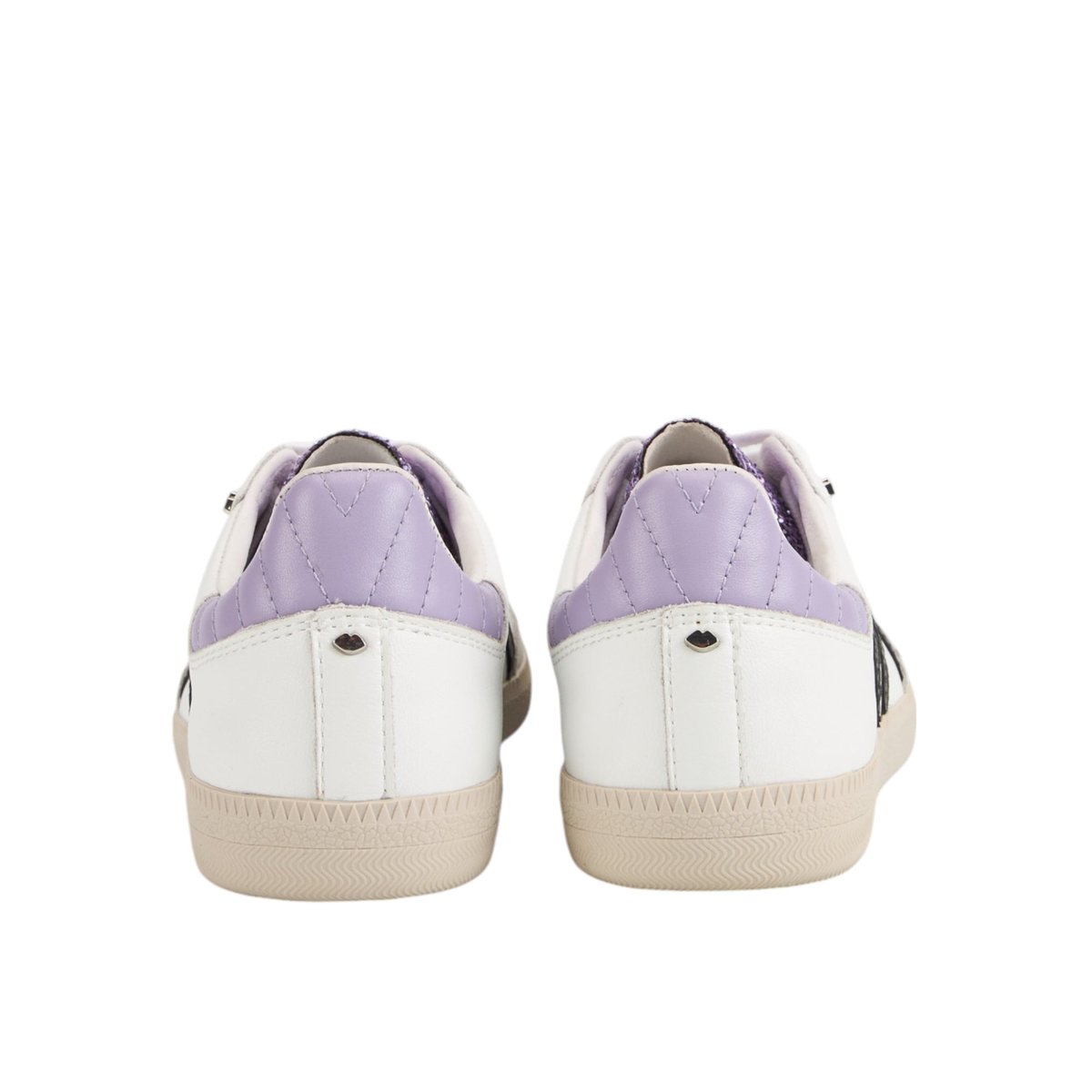Baskets En Cuir Billie  Lila Glitter blanc, BONS BAISERS