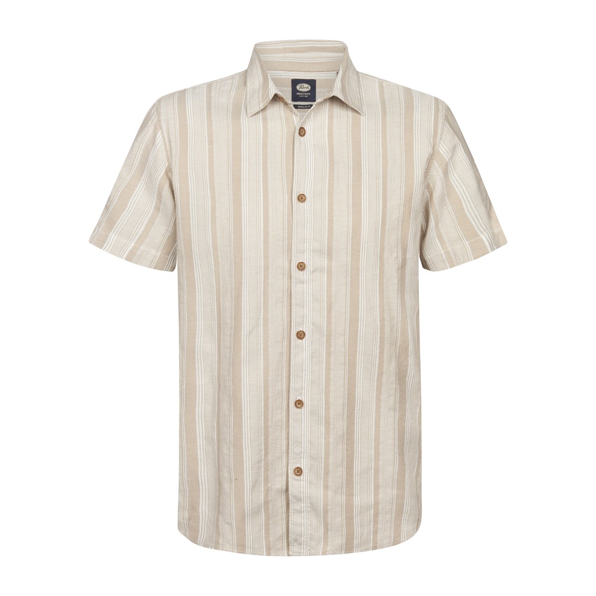 Chemise rayée à manches courtes ranger orange light tan, PETROL INDUSTRIES
