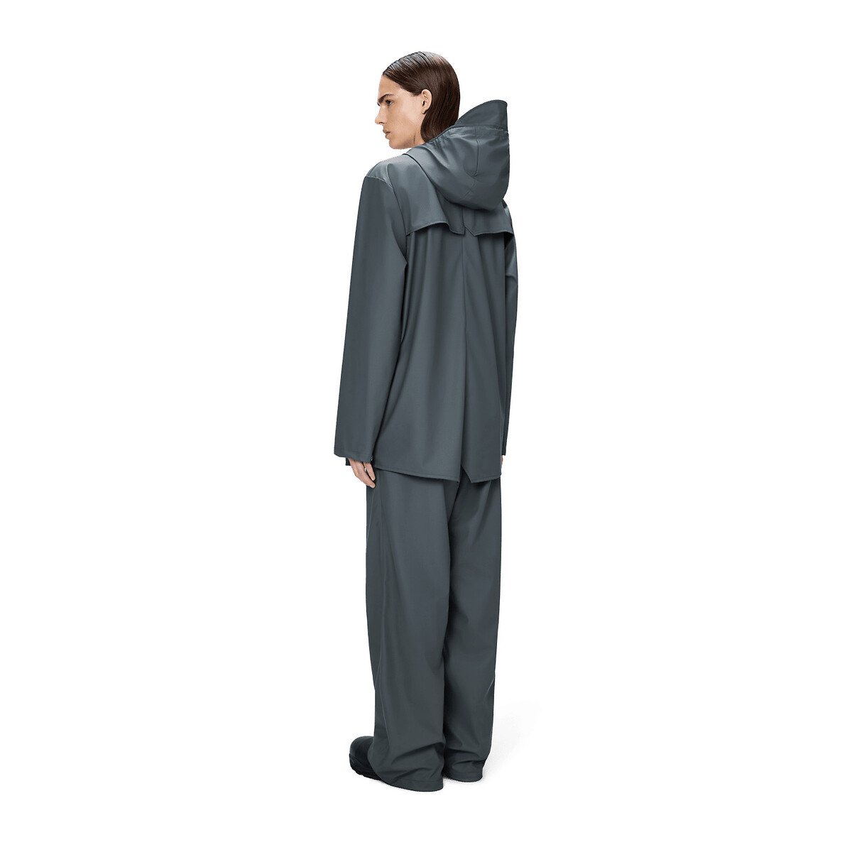 Veste imperméable à capuche unisexe, JACKET bleu gris, RAINS