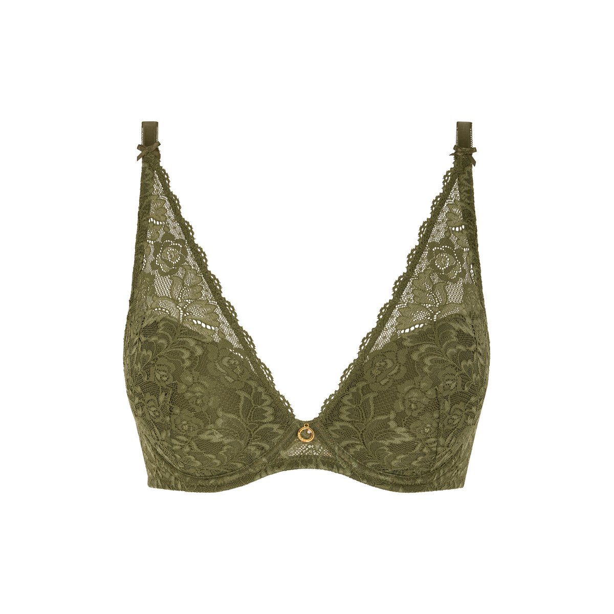 Soutien gorge Plunge foulard Rosessence vert, AUBADE