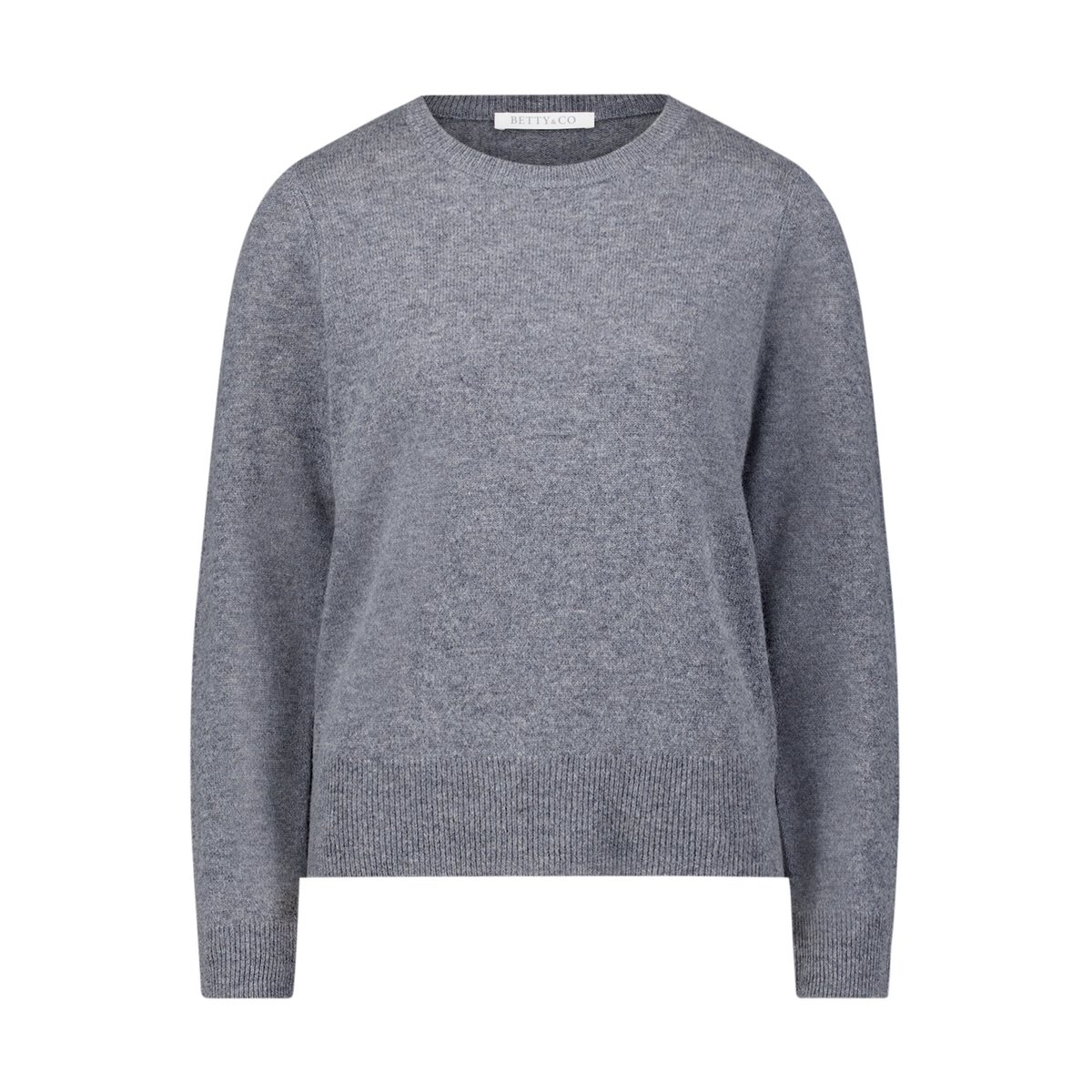 Pull-over en maille à encolure ronde grey melange, BETTY & CO