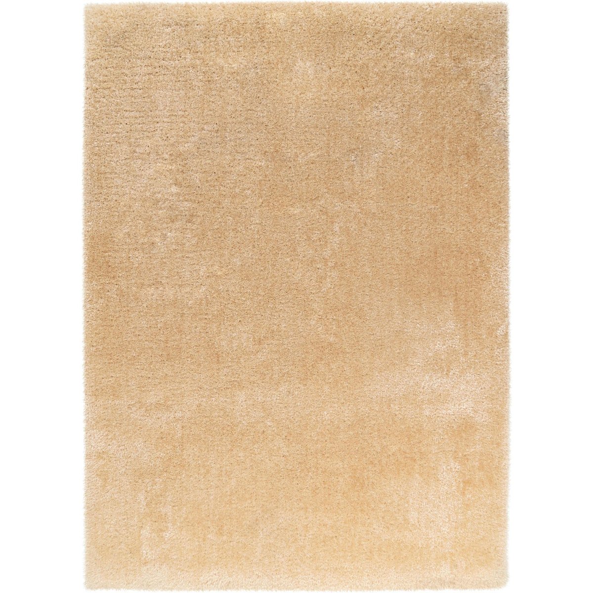 Tapis shaggy en polyester rectangulaire beige sable chaud naturel, ARTE ESPINA