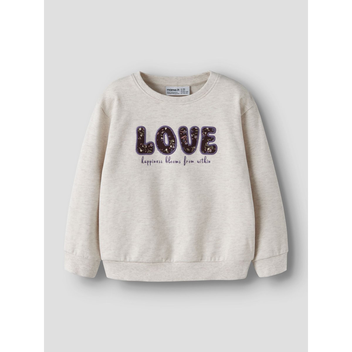 Sweat-Shirt blanc - peyote melange1, NAME IT