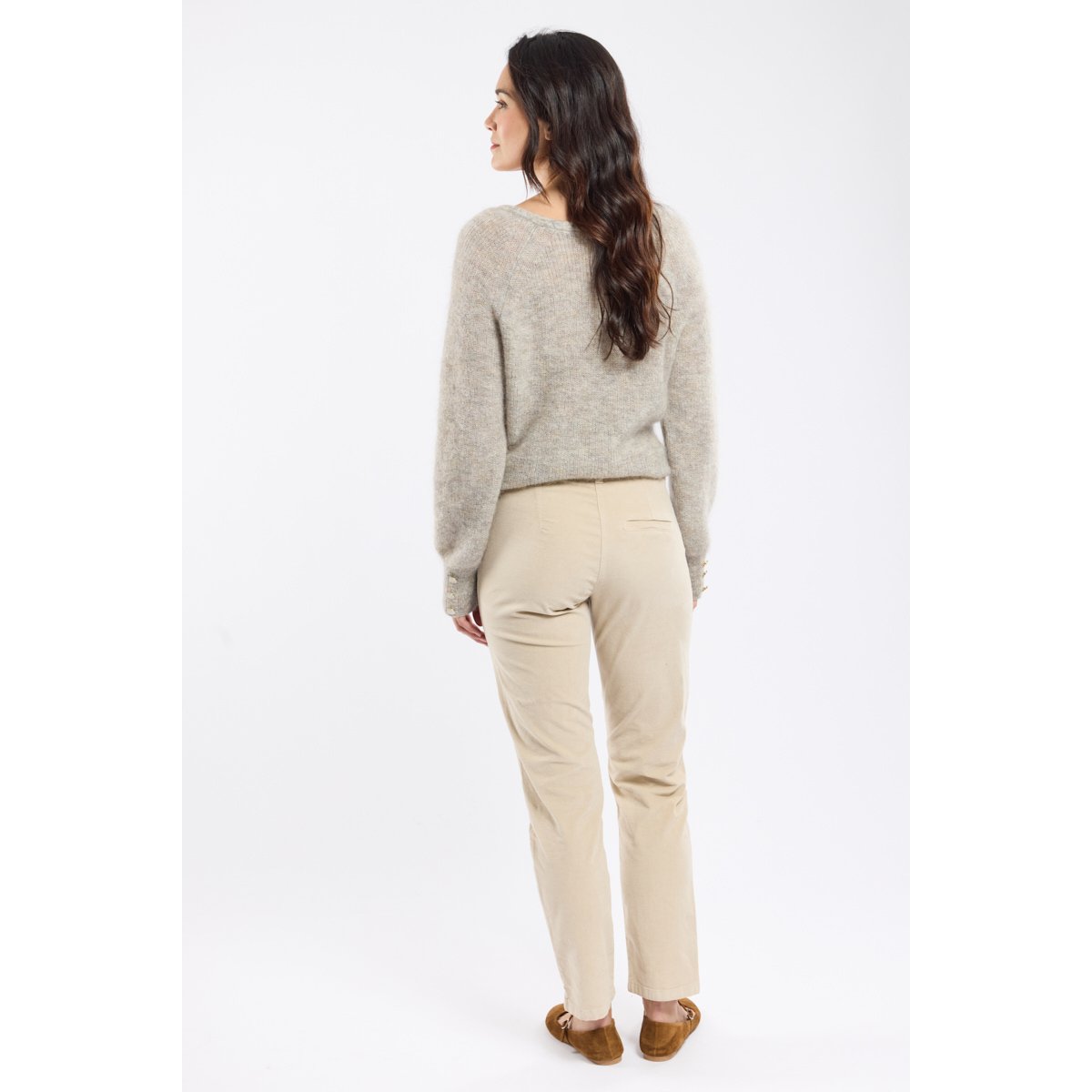 Pantalon coupe droite en coton white pepper, ARMOR-LUX