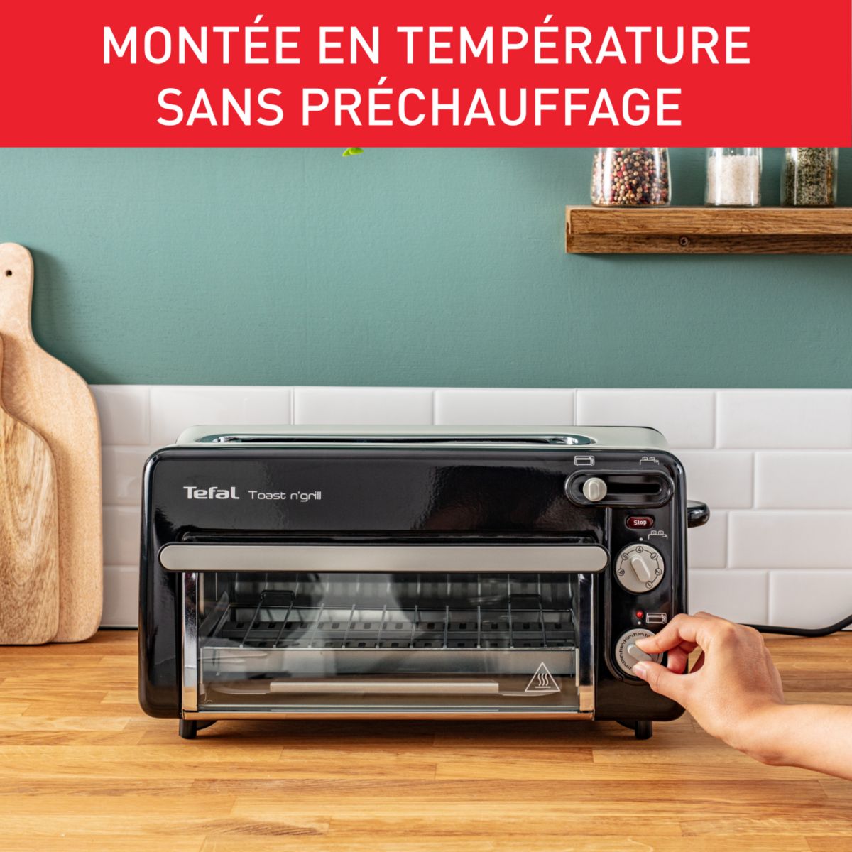 Grille pain Toast n’Grill TL600830 noir/inox, TEFAL
