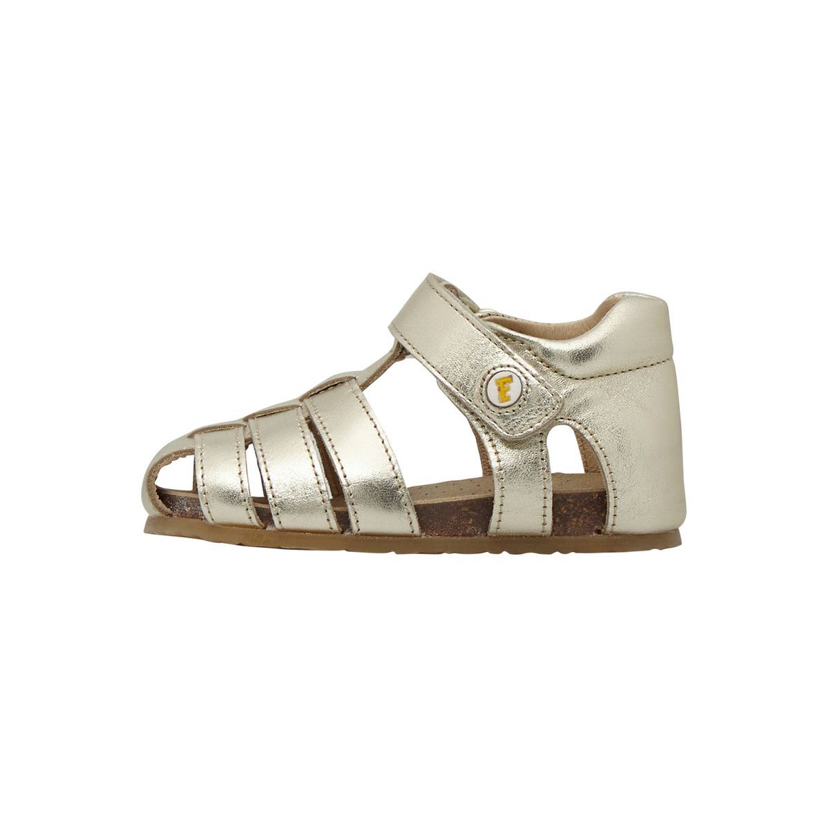 Sandales Semi-fermée En Cuir Alby platine, FALCOTTO