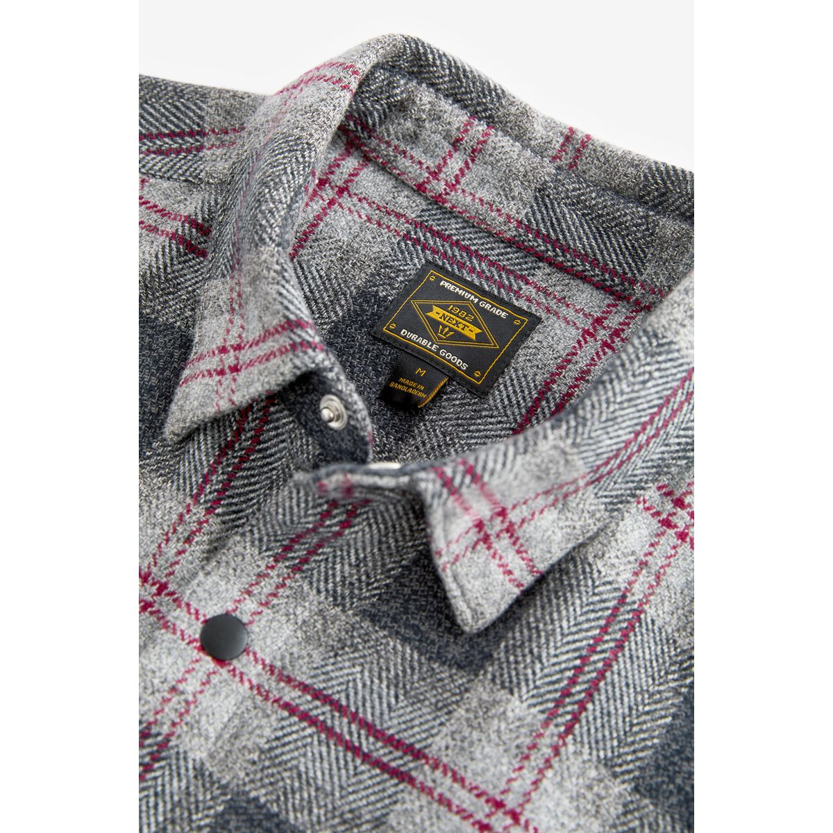 Chemise manches longues aux carreaux gris, NEXT