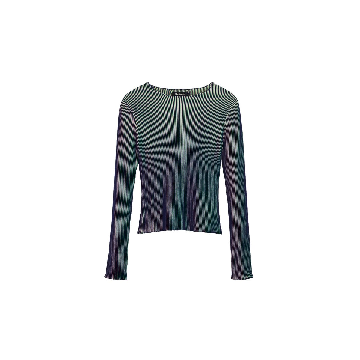 Pull en maille irisée bleu, DESIGUAL