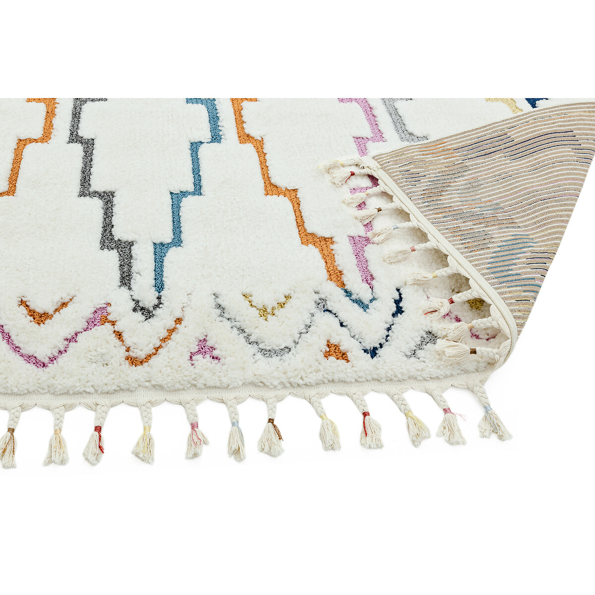 Trellis Shaggy Moroccan Rug multi-coloured, SO'HOME