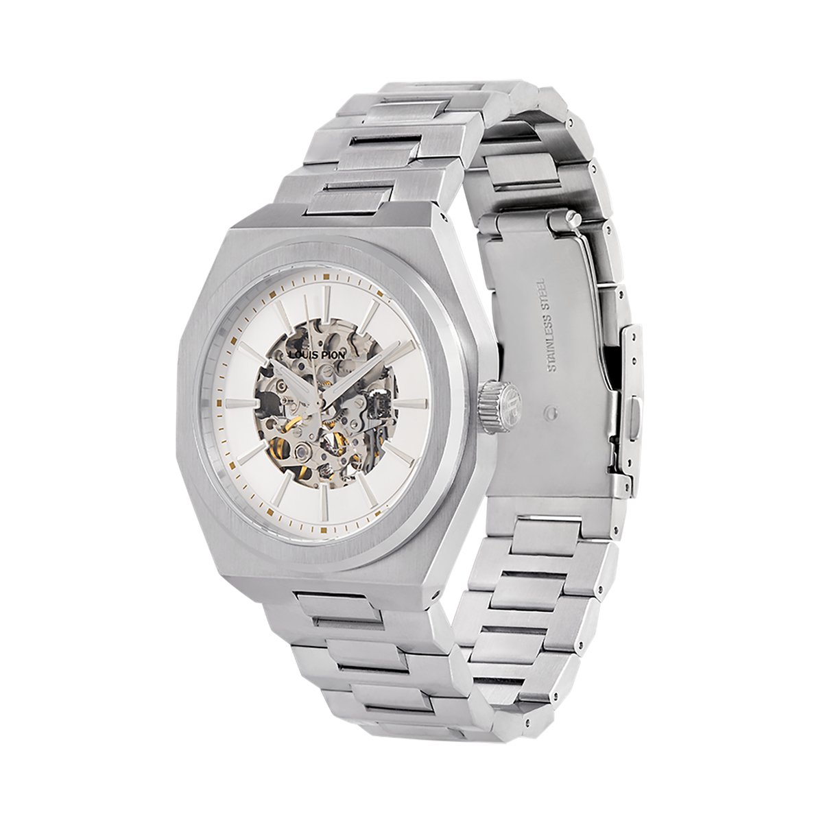 Montre Analogique ERIC argenté blanc argenté, LOUIS PION