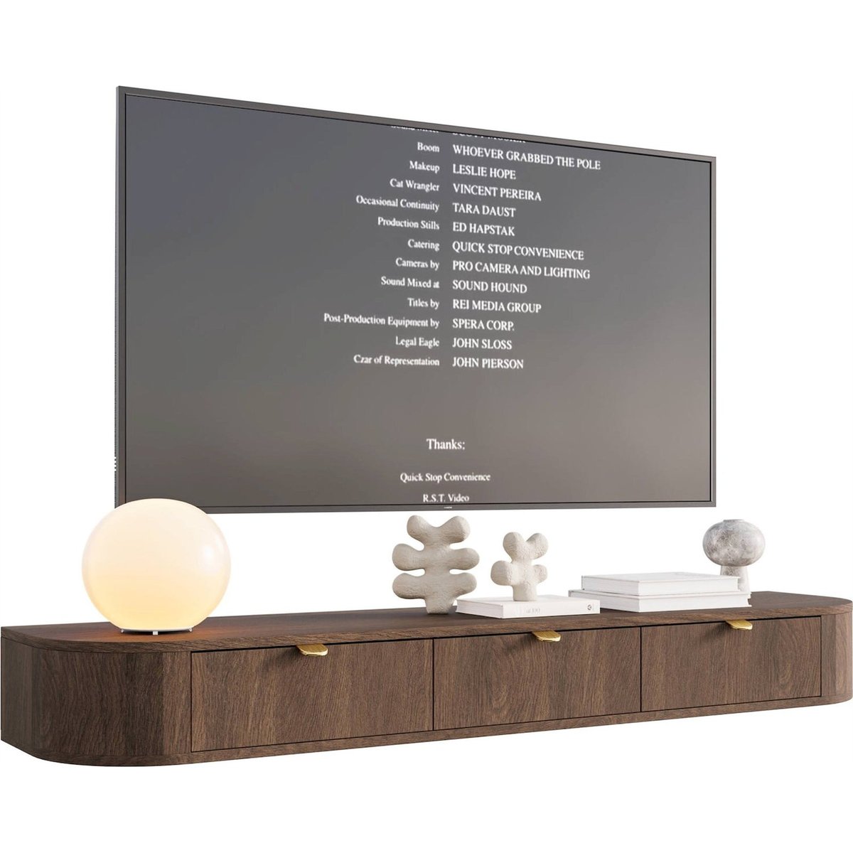 Meuble tv suspendu slim collection CORU chêne dunin, RECOLLECTION