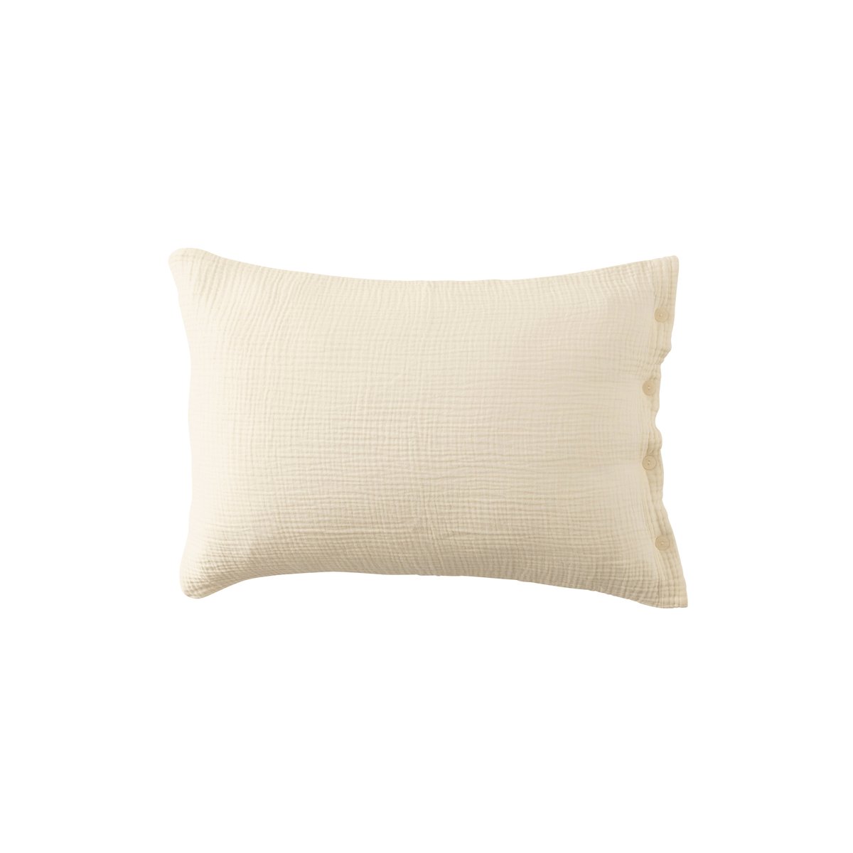 Taie d'oreiller rectangulaire gaze de coton INFINI II imprimé, CARRE BLANC