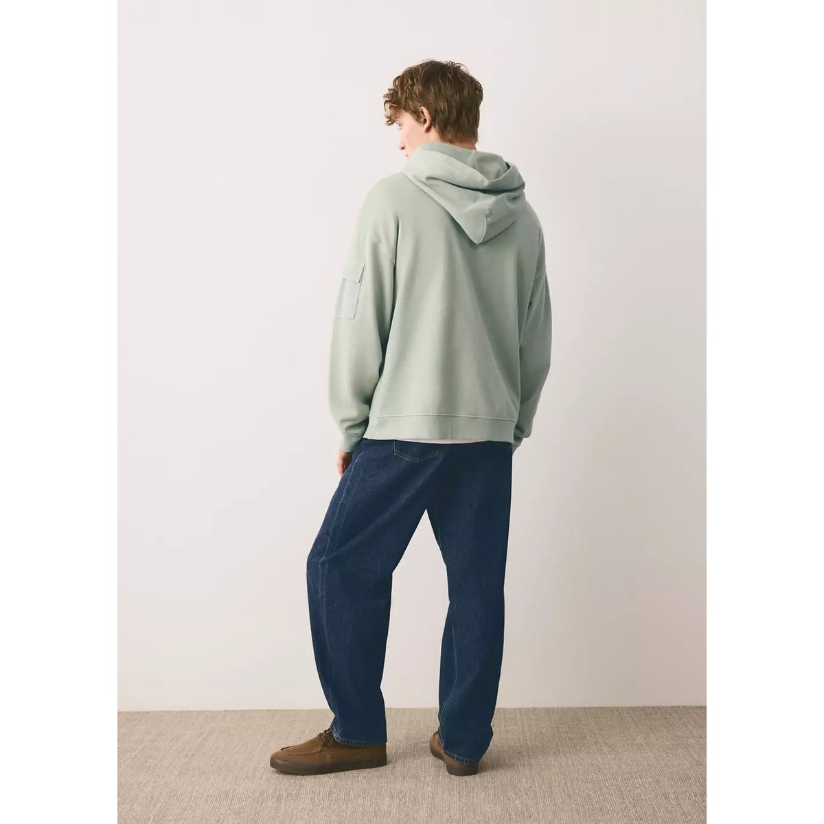 Sweat cargo en coton vert menthe, MANGO TEEN