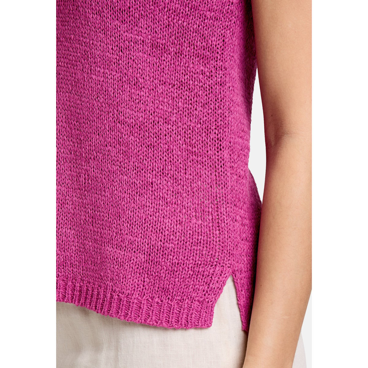 Top en maille à encolure ronde magenta haze, CARTOON