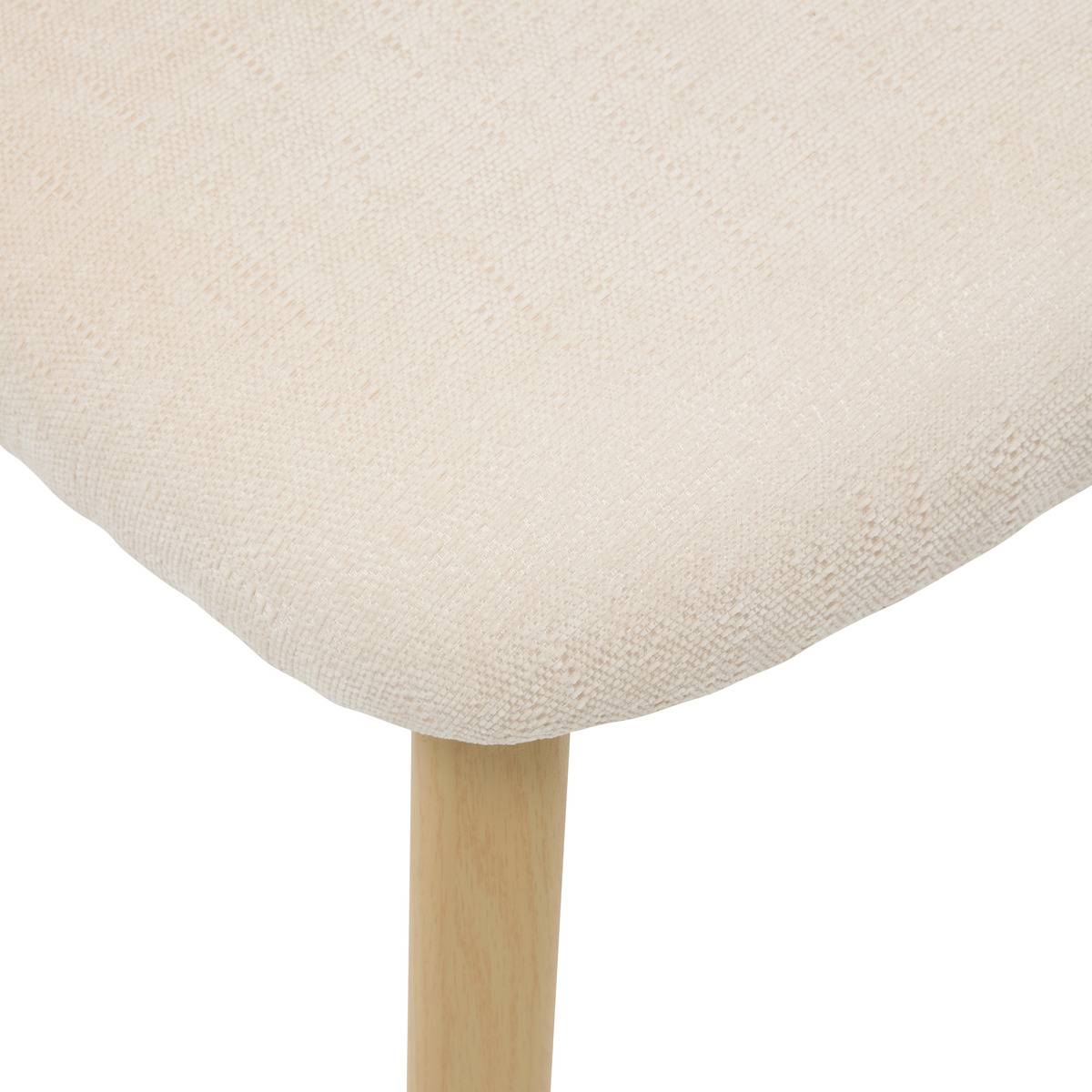 Lot de 2 chaises en tissu structure acier DECIA beige, ATMOSPHERA