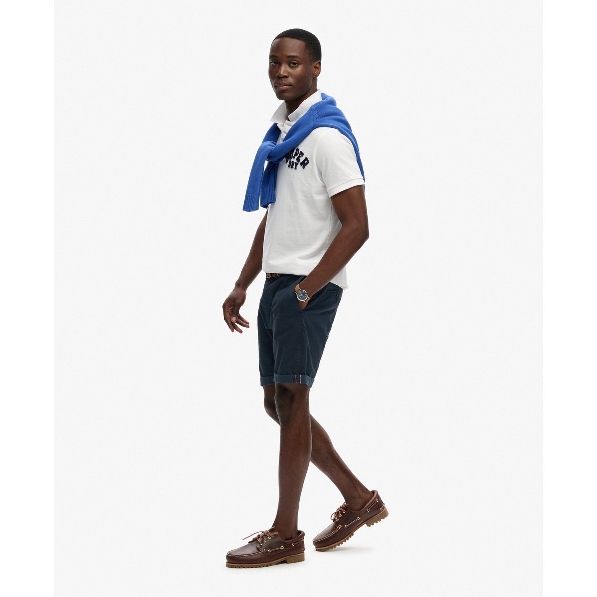 Short Chino Regular Premium bleu marine éclipse, SUPERDRY