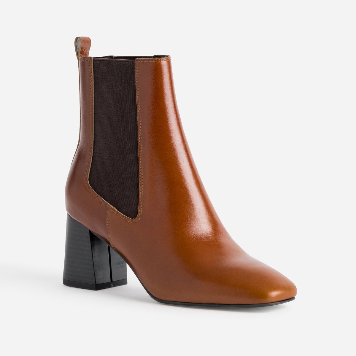 Boots À Talon en cuir NATALIA cognac, ERAM