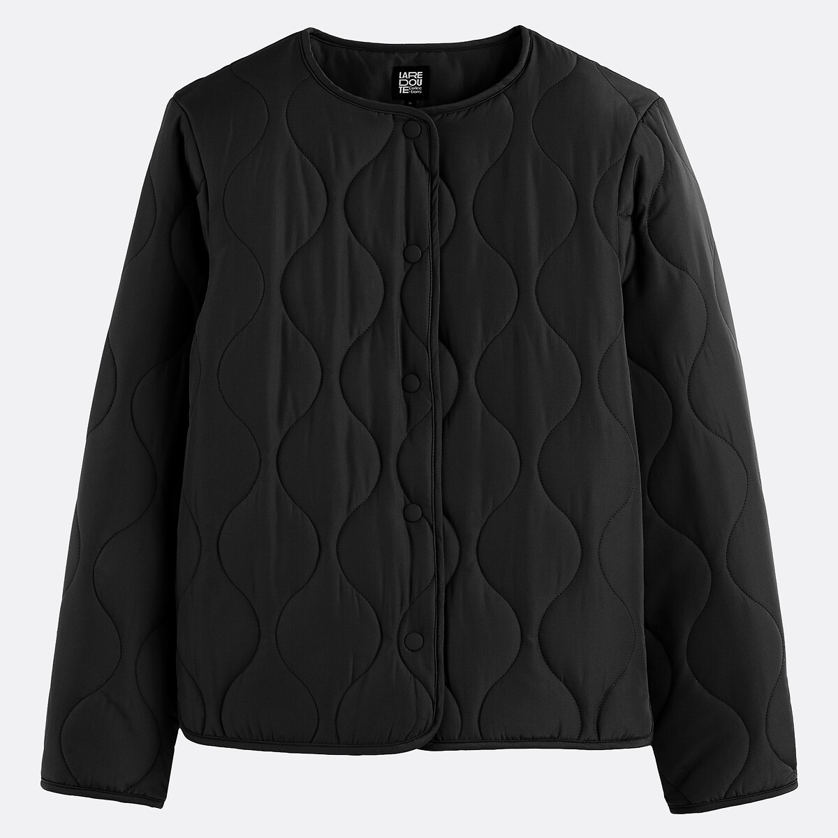 Piumino light dritto bottoni a pressione nero , LA REDOUTE COLLECTIONS
