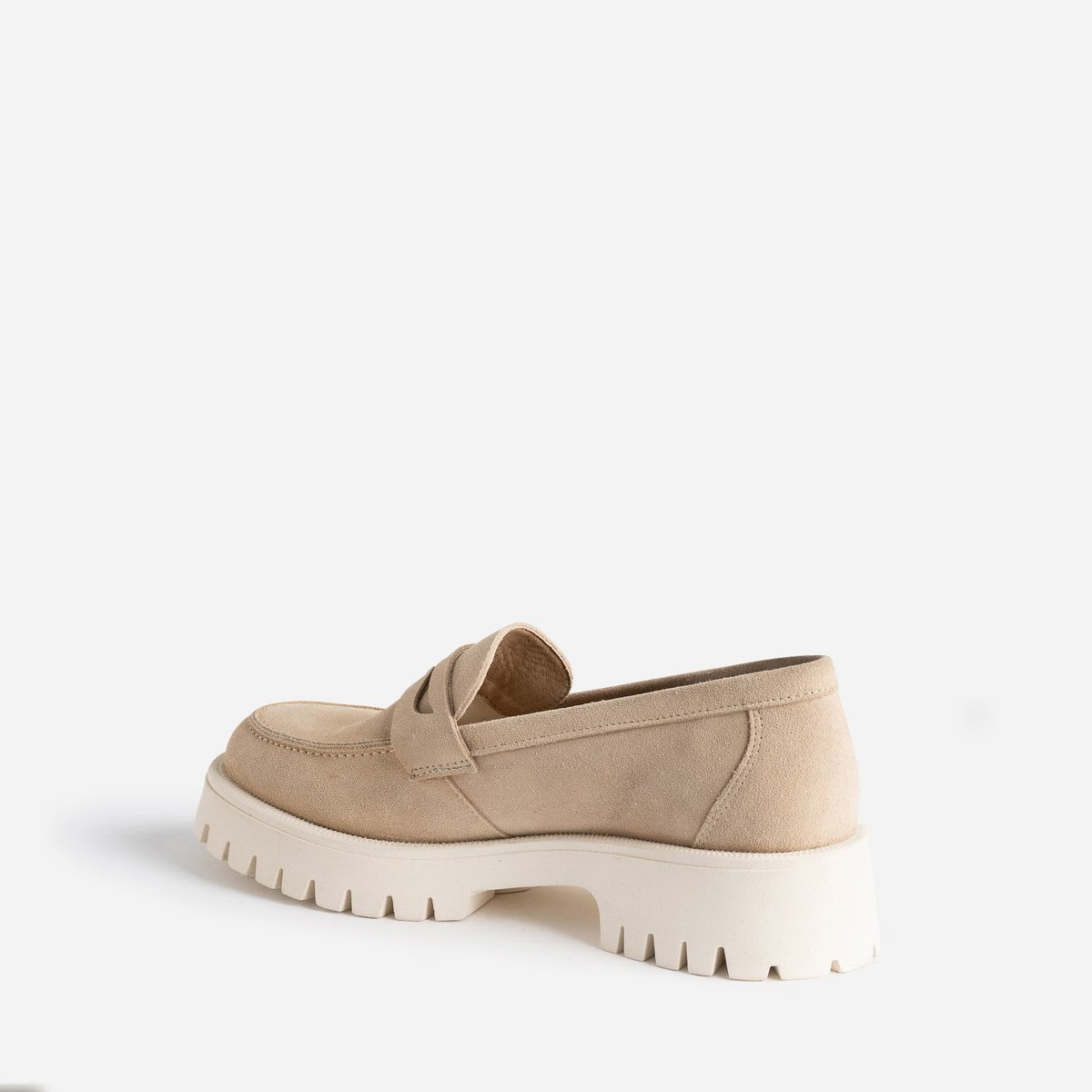 Mocassin en cuir JEMILANE beige, TEXTO