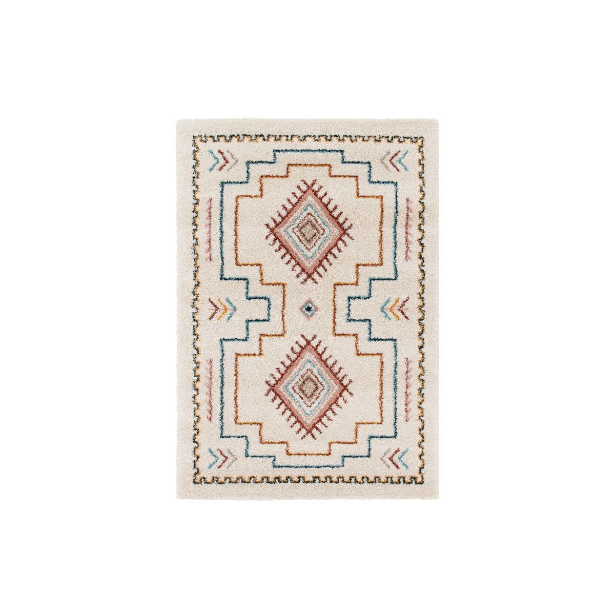 Tapis poils longs style , MIRA multicolore, BOBOCHIC
