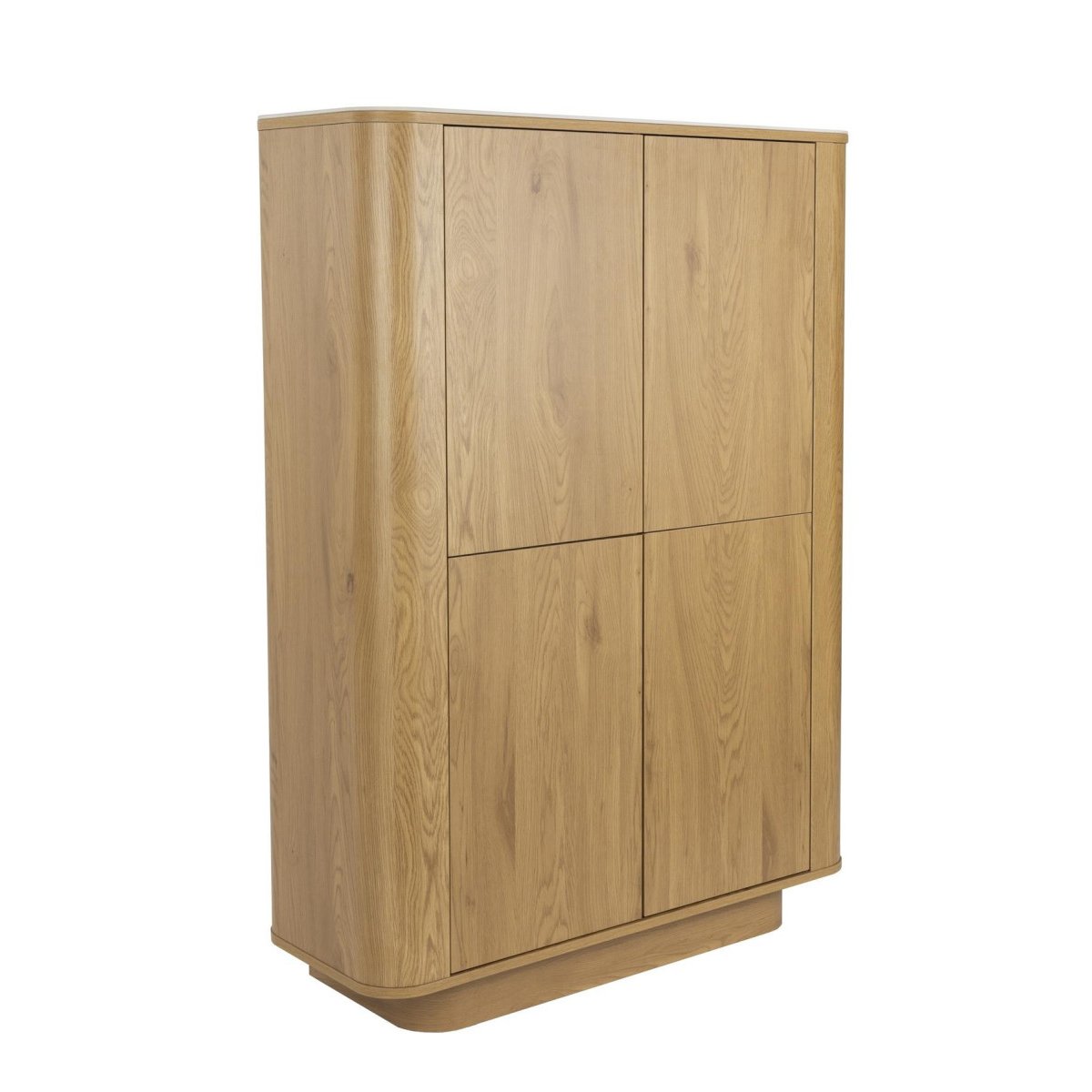 Armoire avec étagères en bois - ALMIRA marron clair, MATHI DESIGN