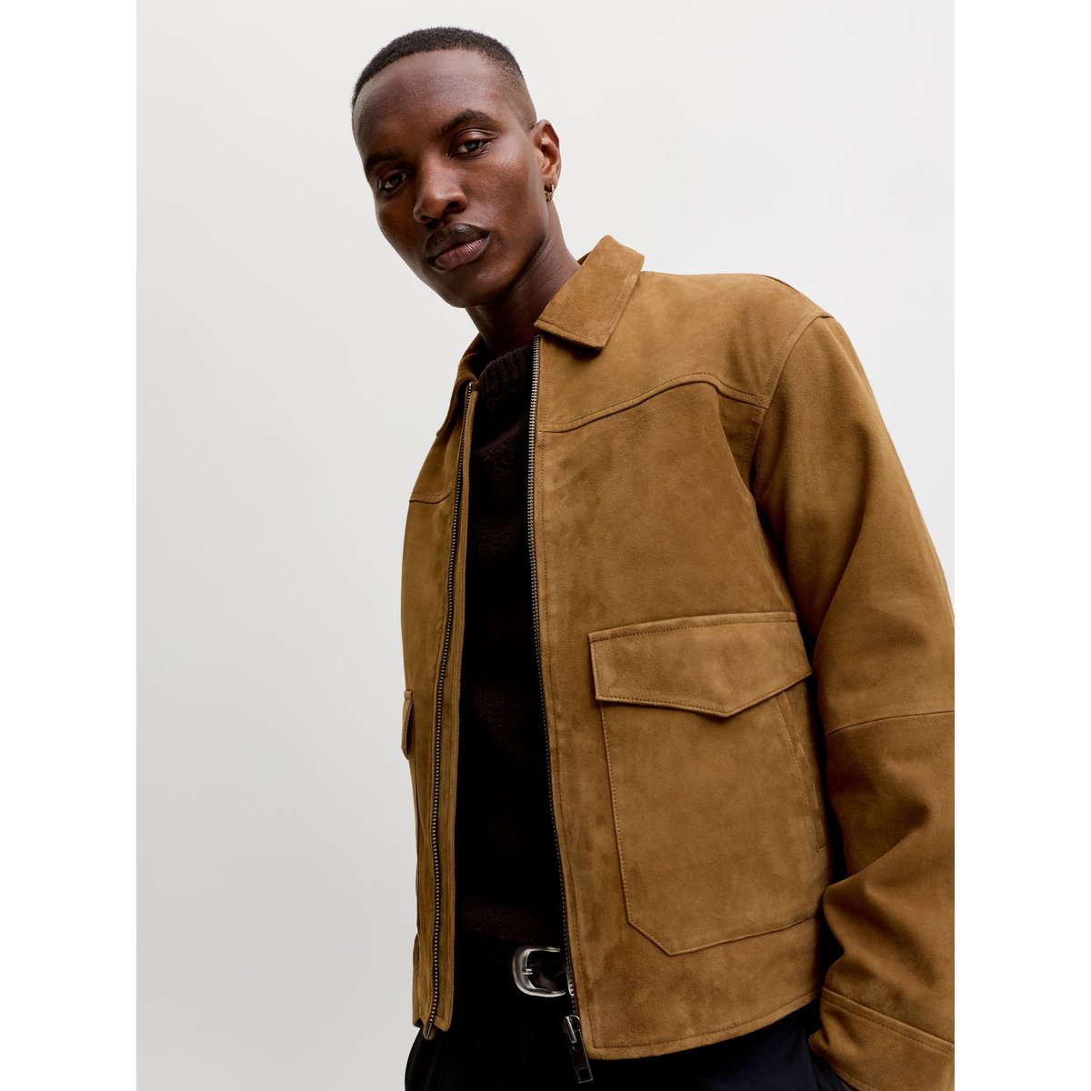 Veste En Daim cognac, JACK & JONES