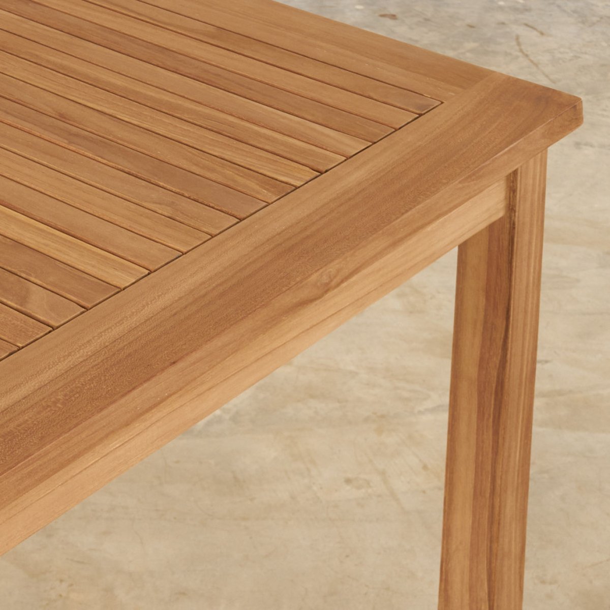 Ensemble table de jardin et 4 chaises pliantes en teck massif naturel, WANDA COLLECTION