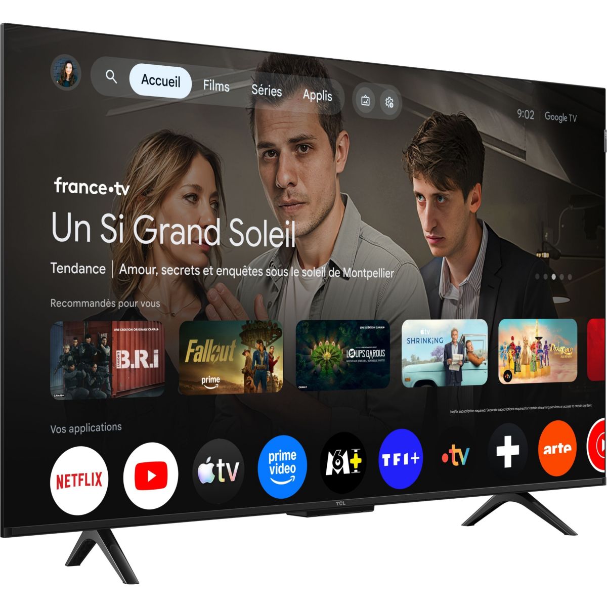 TV QLED 43P79L (2026) 43" (109 cm) noir, TCL
