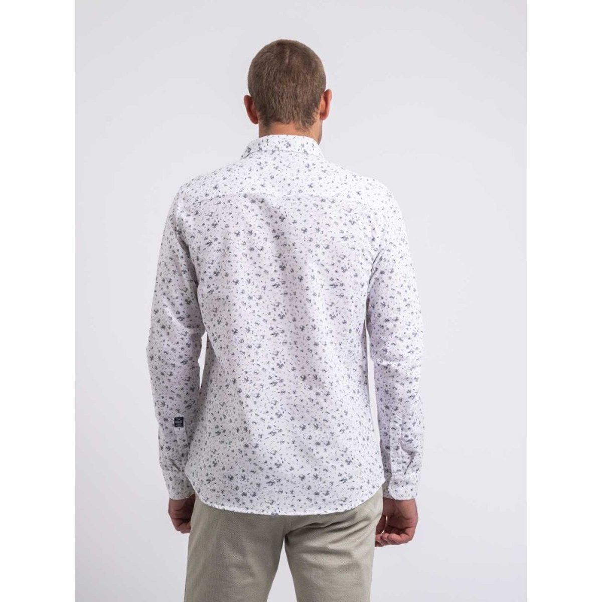 Chemise Manches Longues Motifs Dogabin blanc, RITCHIE