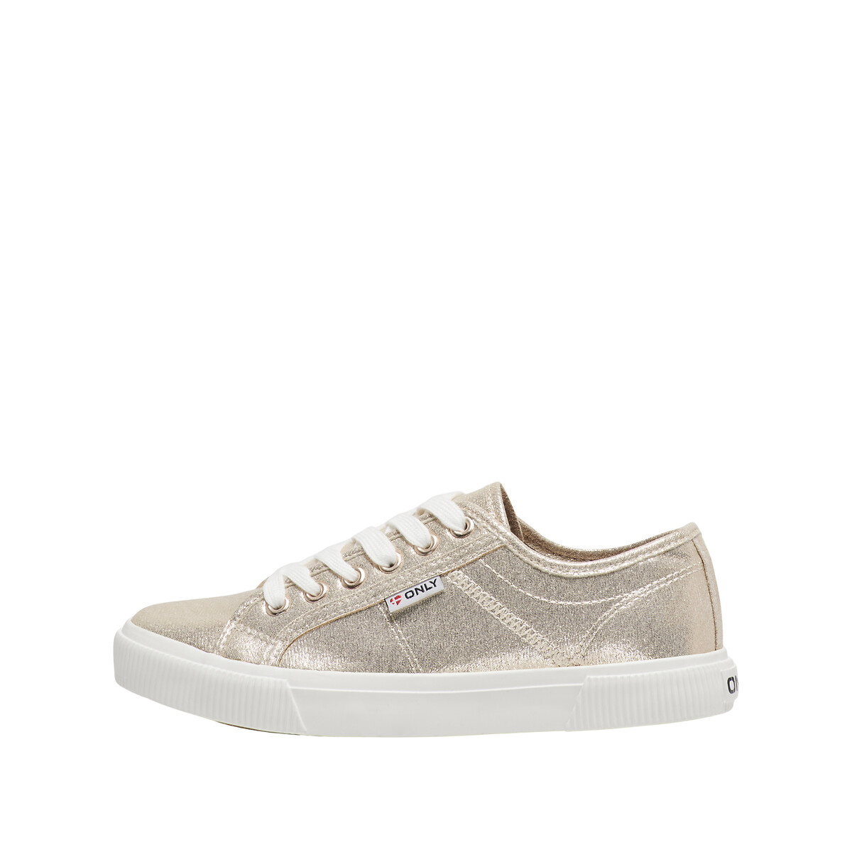 Baskets basses en toile Nicola doré, ONLY SHOES