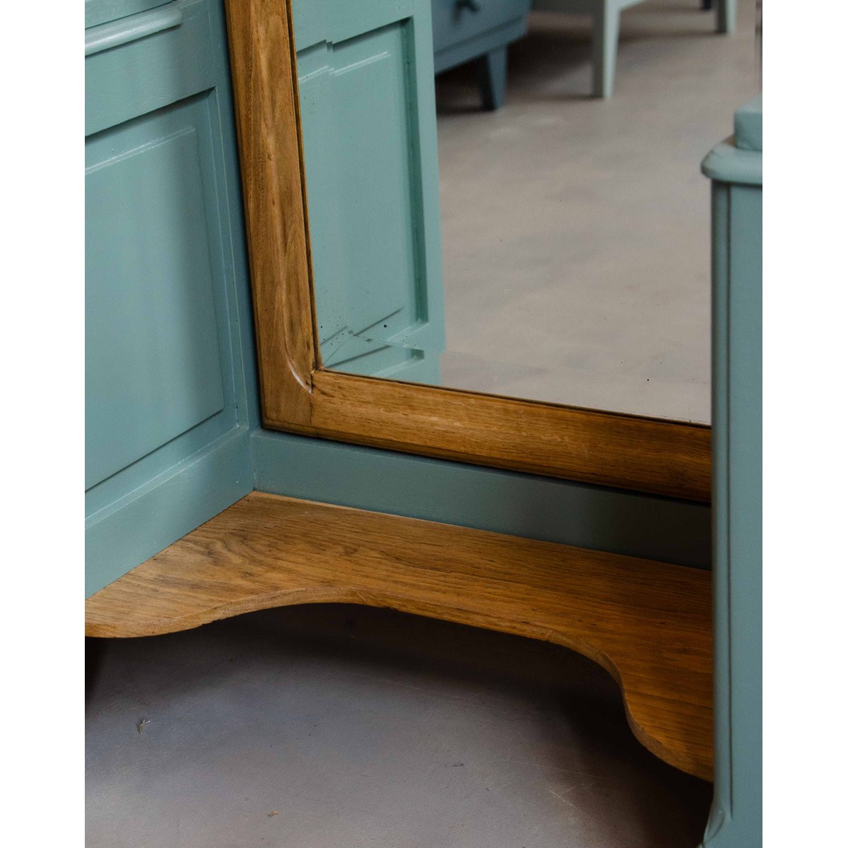 Coiffeuse style Louis XV en bois Louise N°308 - Bon état bois foncé, DEBONGOUT