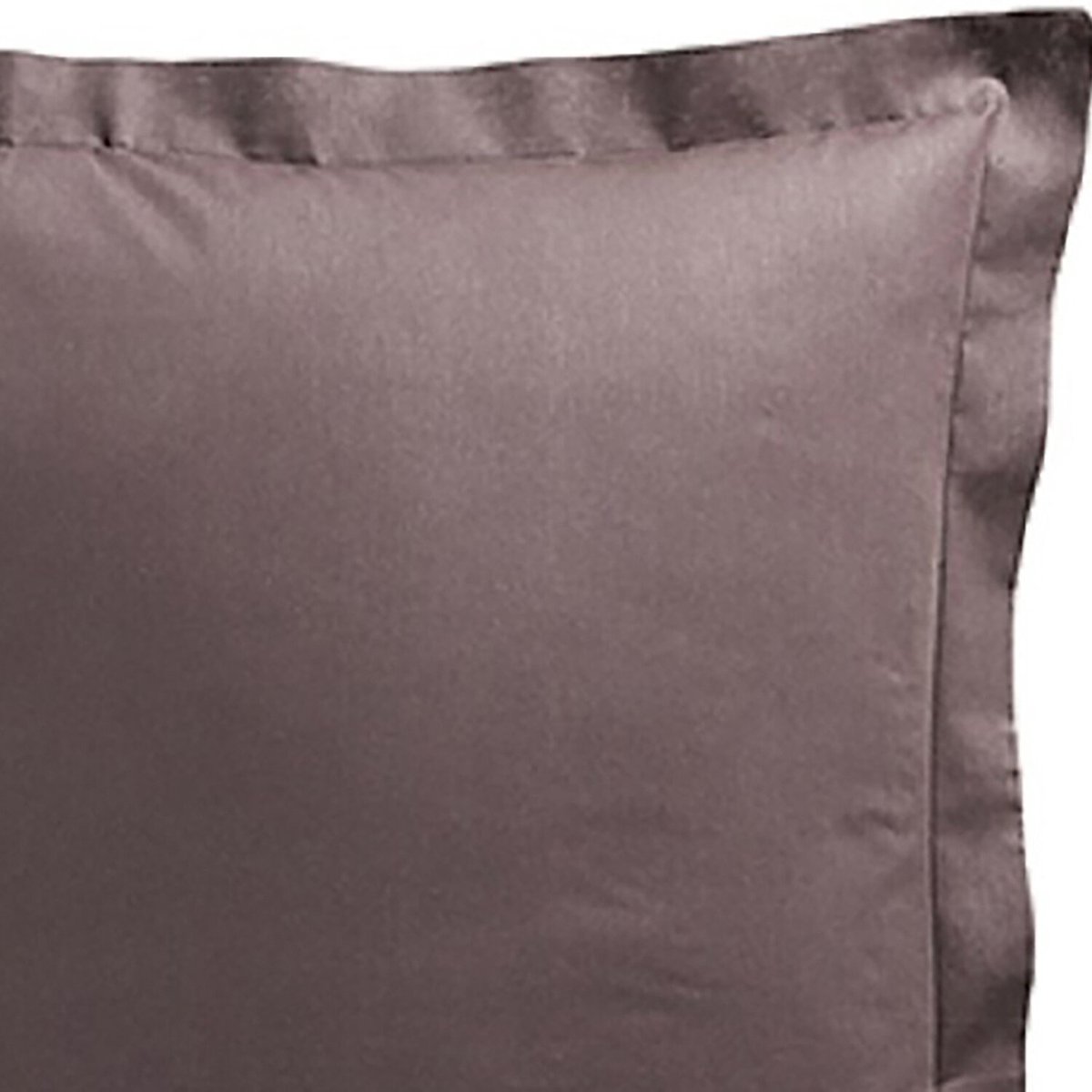 Taie d'oreiller 100% coton uni cacao, C DESIGN HOME TEXTILE